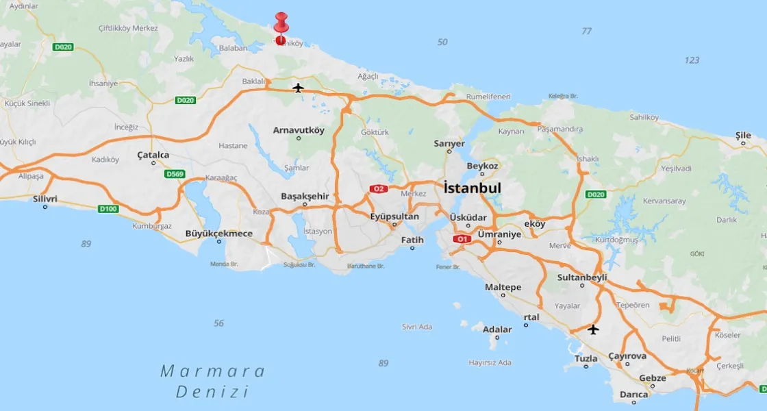Land for sale in Arnavutköy, Yeniköy , adjacent to Istanbul Airport | L223