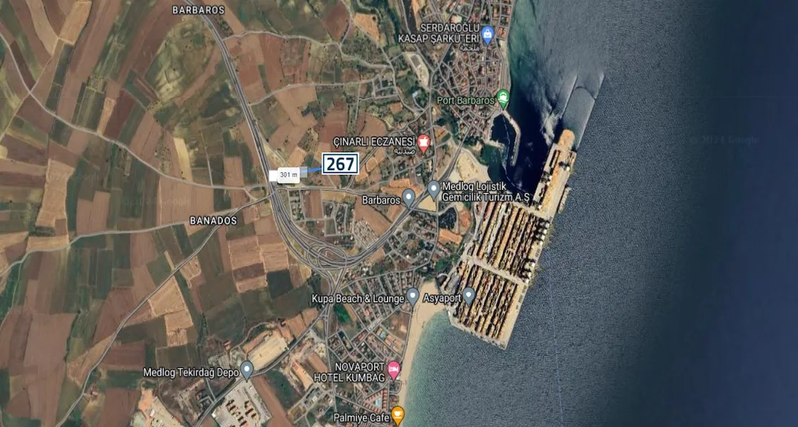 Land for sale ready for development near the sea and the port in the state of Tekirdağ, specifically in Süleymanpaşa | L267