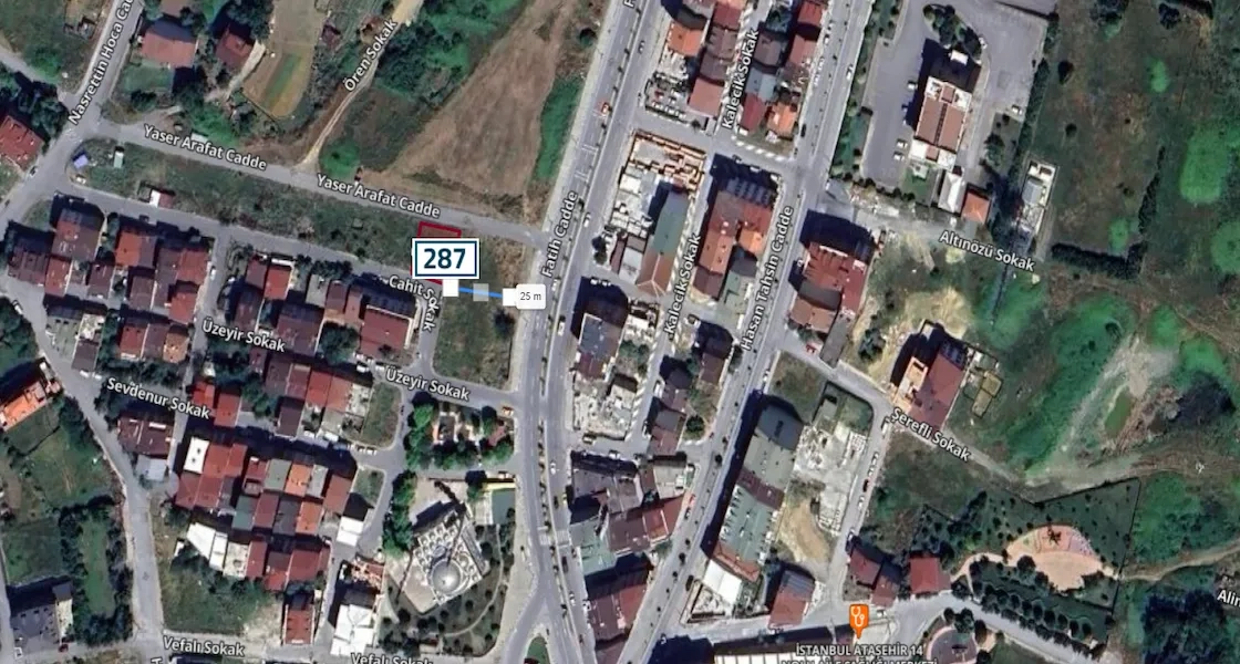 Satılık : Arnavutköy'ün merkezi Taşoluk'ta doğrudan inşaata hazır bir arsa | L287