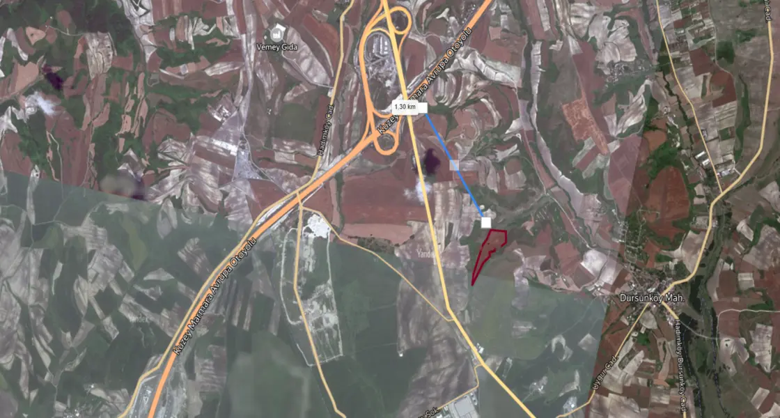 Investment land for sale at a special price in Arnavutköy, specifically in Dursunköy | L313