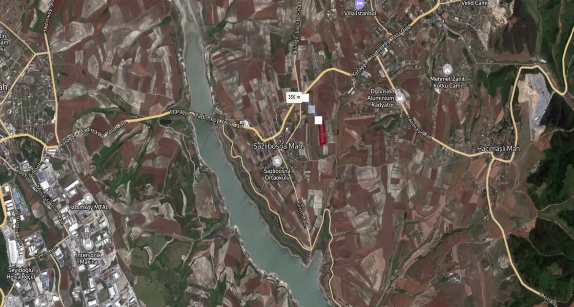 Land for sale in Arnavutköy, specifically in Sazlıbosna, suitable for residential and commercial construction | L314