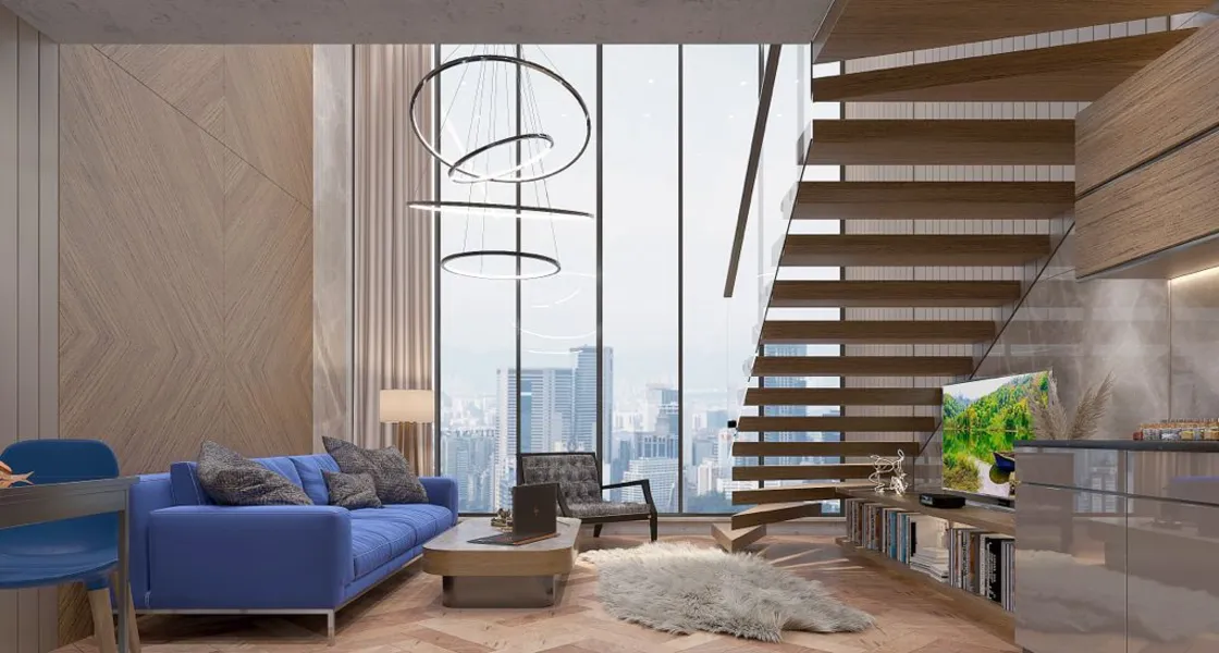 Bahçelievler'de Loft Valentine projesi içinde satılık inşaat halindeki daire | SH262